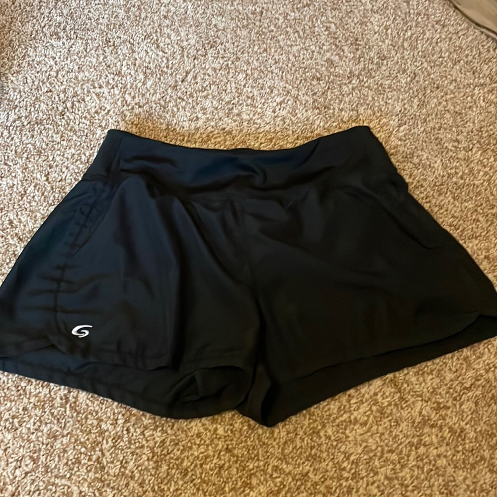 Black athletic shorts